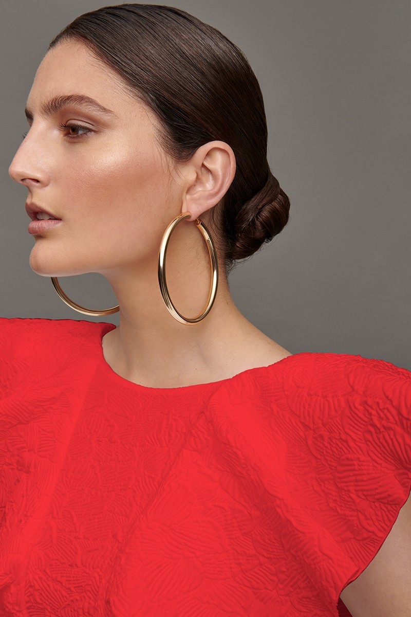 vestido de fiesta midi con volante rojo para invitadas boda comunion bautizo fiesta otoño