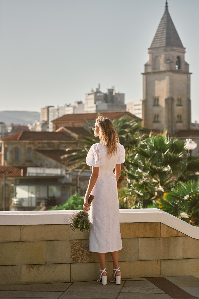 comprar online novia civil vestido flores blanco, mama de comunion, mama de bautizo, para invitadas boda comunion bautizo fiesta graduacion, flores