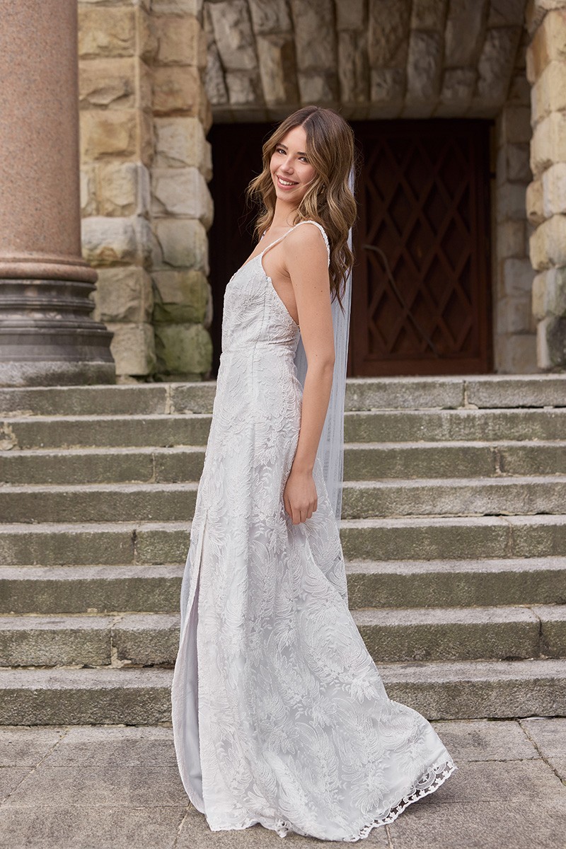 vestido largo lencero tul bordado novia civil, novia, vestido para novia civil, vestido blanco, vestido tul bordado, vestido escote v novia, vestido novia, vestido bordado 